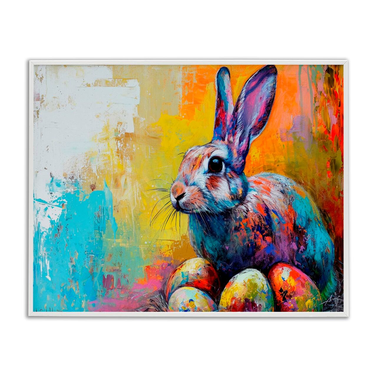 Stupell Industries Easter Joy Abstract Framed Giclee Art